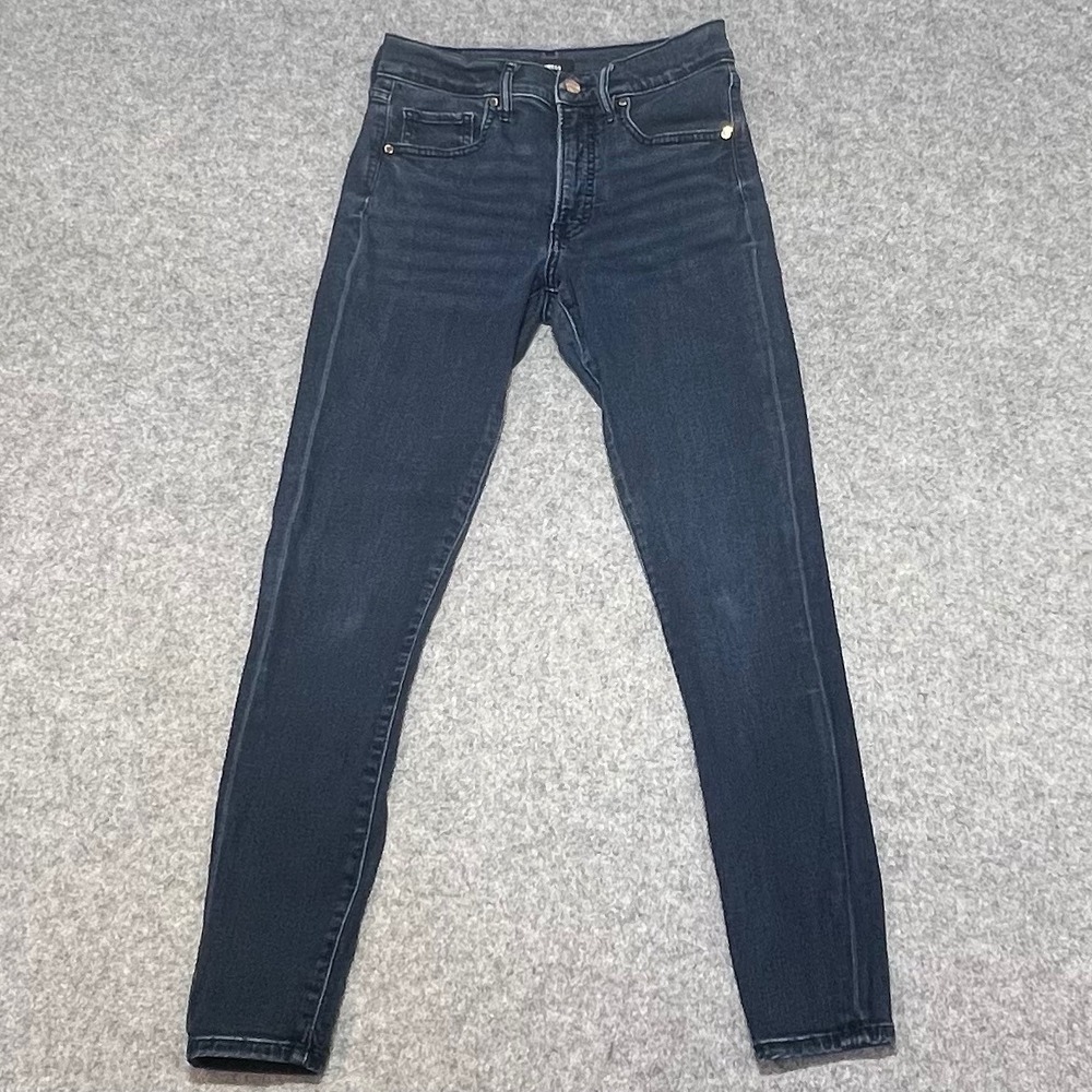 Express Skinny Mid Rise Dark Wash Denim Jeans Indigo Stretch Slim Fit Size 4R‎